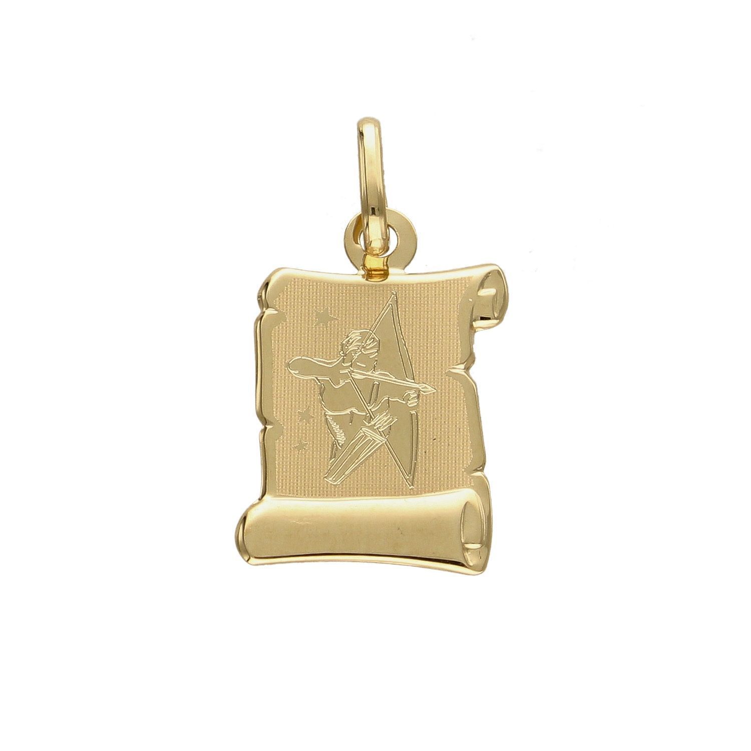 Złota zawieszka znak zodiaku Strzelec.jpg